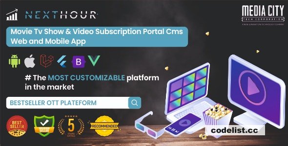 Next Hour v5.6 – Movie Tv Show & Video Subscription Portal Cms Web and Mobile App – nulled