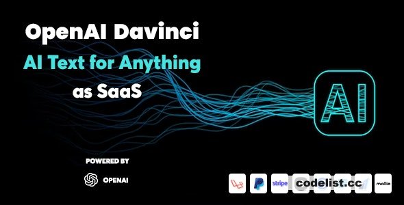 OpenAI Davinci v3.7 – AI Writing Assistant and Content Creator as SaaS – nulled