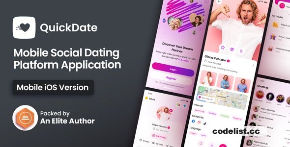 QuickDate IOS v2.3 – Mobile Social Dating Platform Application
