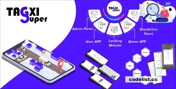 Tagxi Super v2.10 – Taxi + Goods Delivery Complete Solution