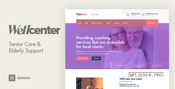 Wellcenter v1.4 – Senior Care & Support WordPress Theme