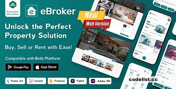 eBroker v1.0.9 – Real Estate Property Buy-Rent-Sell Flutter app with Laravel Admin Panel – nulled