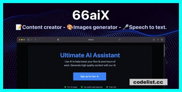 66aix v19.0.0 – AI Content, Chat Bot, Images Generator & Speech to Text (SAAS) – nulled