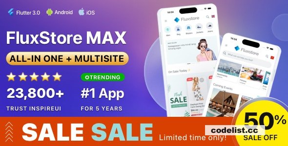 FluxStore MAX v3.16.0 – The All-in-One and Multisite E-Commerce Flutter App for Businesses of All Sizes