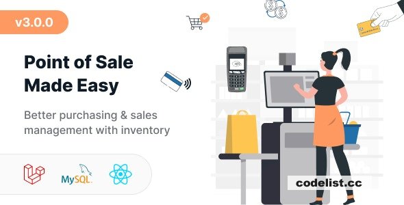 POS v3.0.0 – Ultimate POS system with Inventory Management System – Point of Sales – React JS – Laravel POS