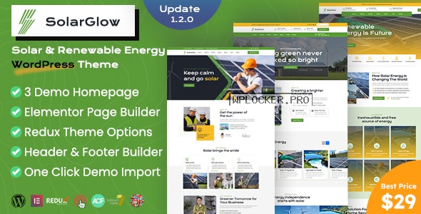 Solarglow v1.2.0 – Solar & Renewable Energy WordPress Theme
