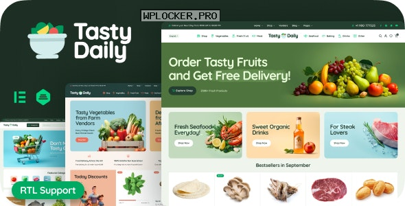 Tasty Daily v1.1 – Grocery Store & Food WooCommerce Theme