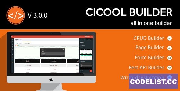 Cicool v3.4.4 – Page, Form, Rest API and CRUD Generator