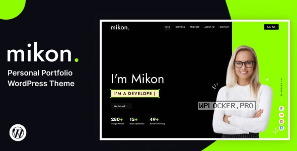Mikon v1.0 – Personal Portfolio WordPress Theme