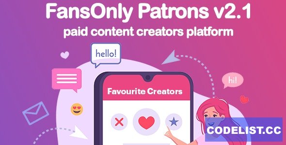 PHP FansOnly Patrons v2.4 – Paid Content Creators Platform – nulled