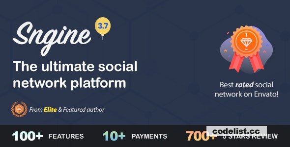 Sngine v3.11 – The Ultimate PHP Social Network Platform – nulled