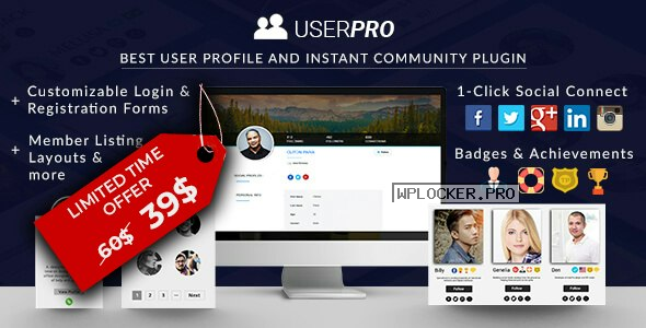 UserPro v5.1.6 – Community and User Profile WordPress Plugin