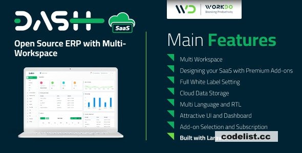 WorkDo Dash SaaS v3.1 – Open Source ERP with Multi-Workspace – nulled