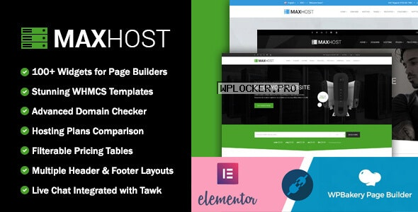 MaxHost v9.8.0 – Web Hosting, WHMCS and Corporate Business WordPress Theme with WooCommerce