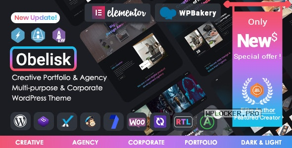 Obelisk v1.7.8 – Agency Portfolio & Creative WordPress Theme