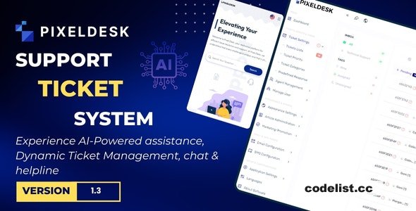 PixelDesk v1.3 – Support Ticket System With OpenAI