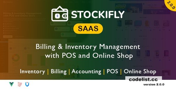 Stockifly SAAS v3.1.2 – Billing & Inventory Management with POS and Online Shop