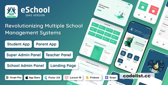 eSchool SaaS v1.1.1 – School Management System with Student – nulled