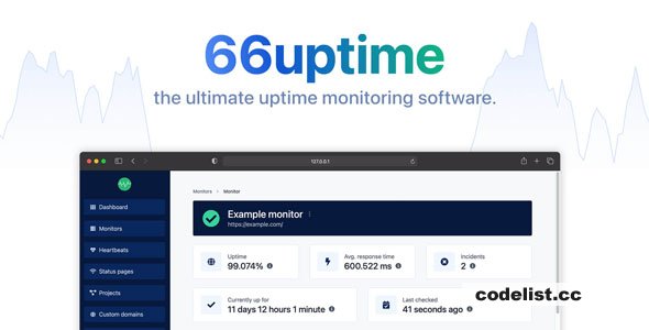 66Uptime v32.0.0 – Uptime & Cronjob Monitoring tool – nulled