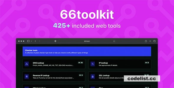 66toolkit v26.0.0 – Ultimate Web Tools System (SAAS) – nulled