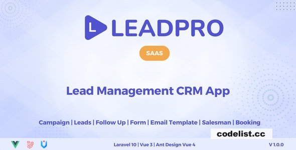 LeadPro SAAS v1.0.1 – Lead & Call Center Management CRM
