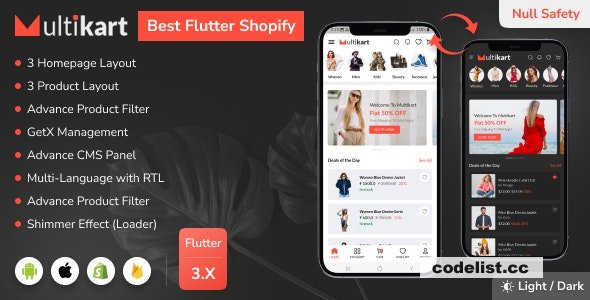 Multikart v2.0 – Best Shopify Flutter E-commerce Full App