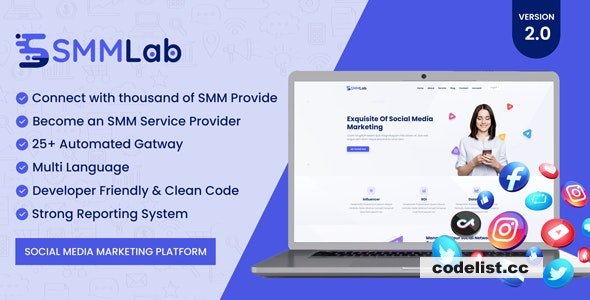 SMMLab v2.3 – Social Media Marketing SMM Platform – nulled