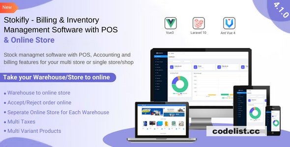 Stockifly v4.1.0 – Billing & Inventory Management with POS and Online Shop