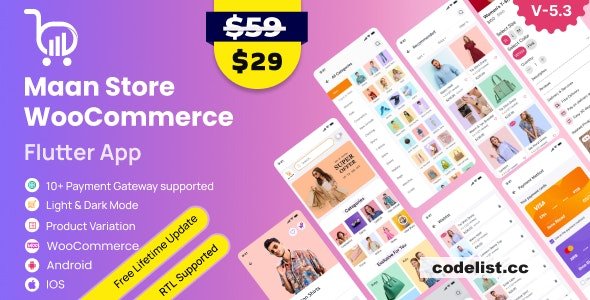 MaanStore v5.3 – Flutter eCommerce Full App ( Android & iOS )