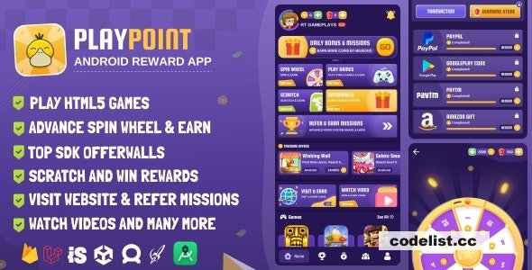 PlayPoint v1.3 – Android App with Admin Panel