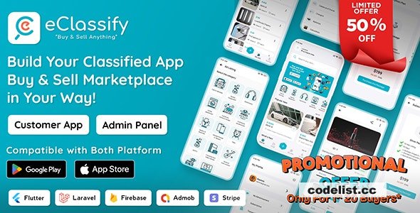 eClassify v1.0 – Classified Buy and Sell Marketplace Flutter App with Laravel Admin Panel – nulled